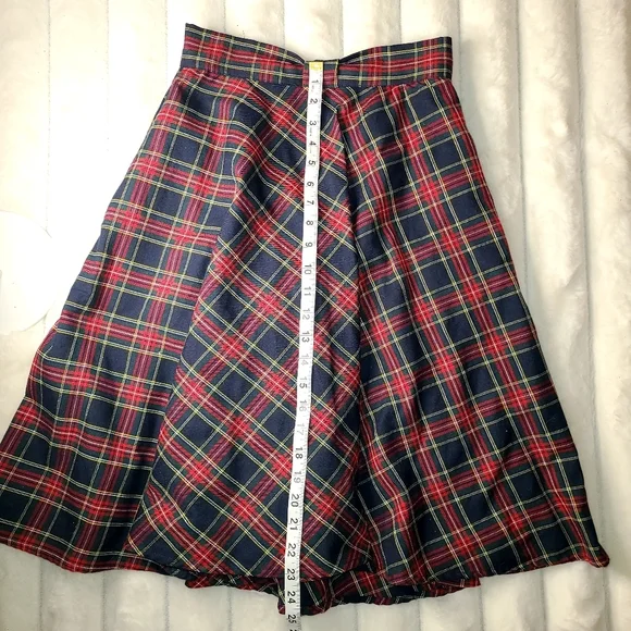 Modcloth Blue and Red Midi A-line Skirt - Picture 12 of 12